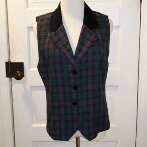 Vintage Baxter & Wells plaid vest 10